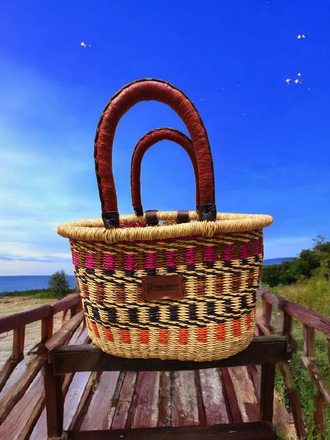 Rabiya Bolga Bike Basket-Purple