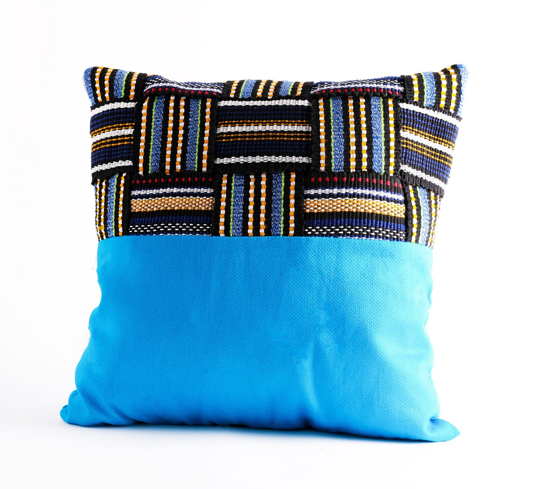 Handwoven Fugu Accent Pillow