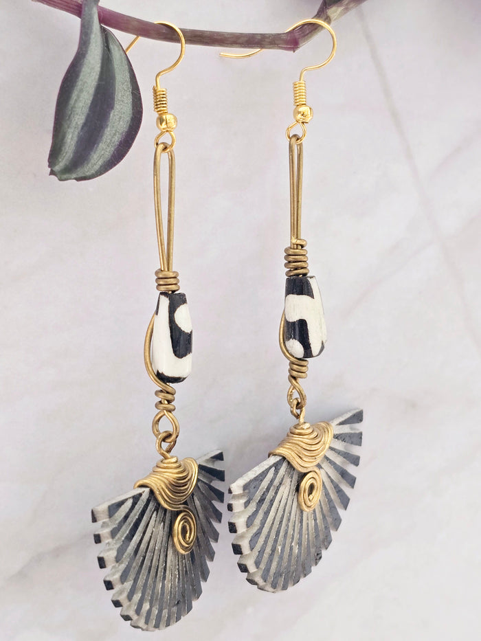 African Dangling Drop Statement Earrings