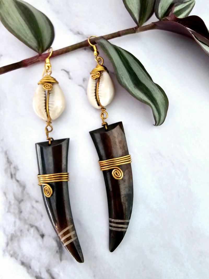 African Dangling Drop Statement Earrings