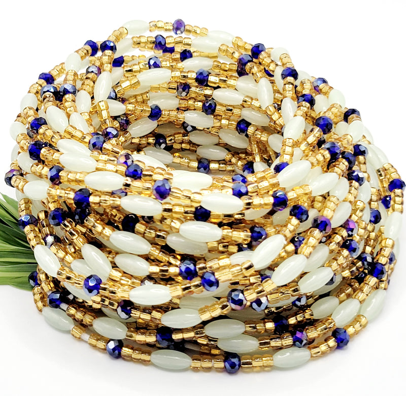 Glowing African Waist Beads | "Hyiren" Glow | Ayebea's Sankofa