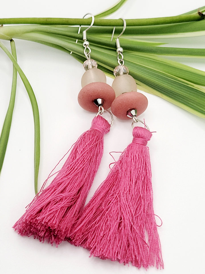 Tassel Earrings For Women | Kor.Le.Kour | Ayebea's Sankofa