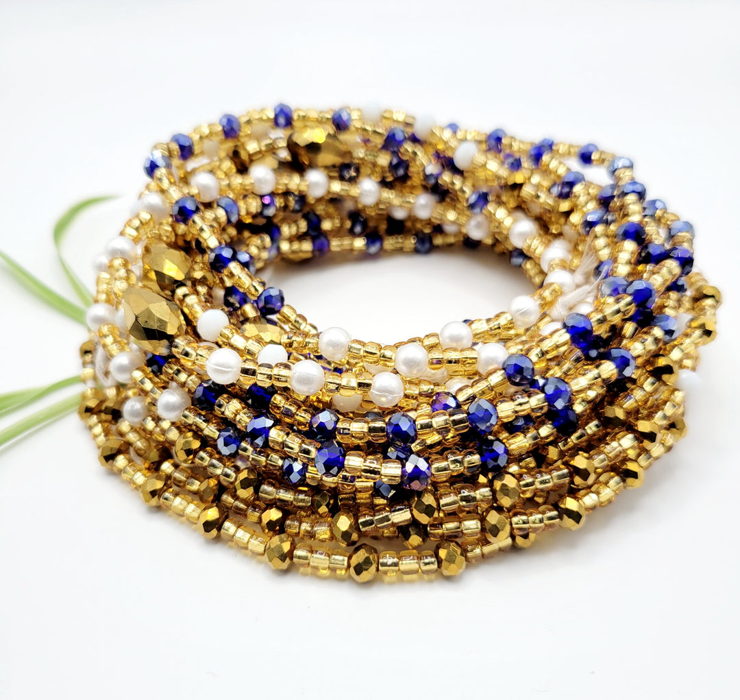 Luxury Waist Beads | Adwo-It's Calm (No Charm) | Ayebea's Sankofa