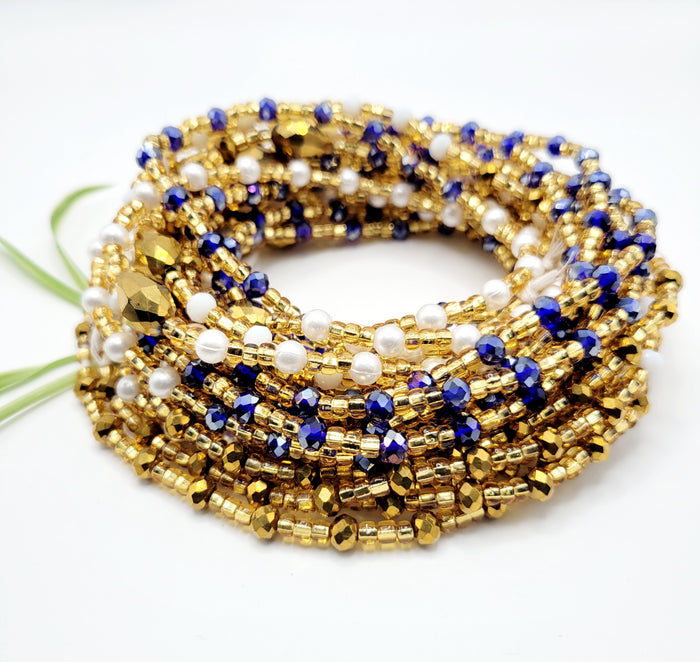 Luxury Waist Beads | Adwo-It's Calm (No Charm) | Ayebea's Sankofa