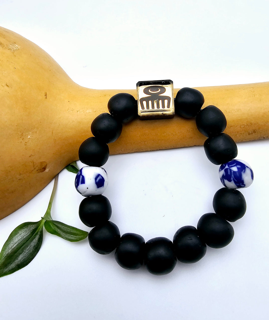 EcoAdinkra Harmony Armbänder – „Duafe“ Holzkamm