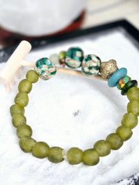 "Dzɔlɔ"- One of a Kind Bracelet-Green