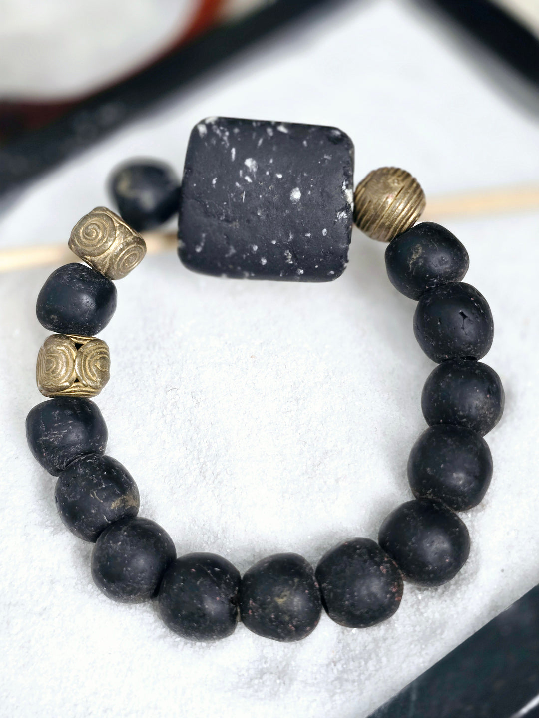 "Dzɔlɔ"- One of a Kind Bracelet-Black