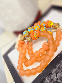 "Dzɔlɔ"- One of a Kind Bracelet- Orange