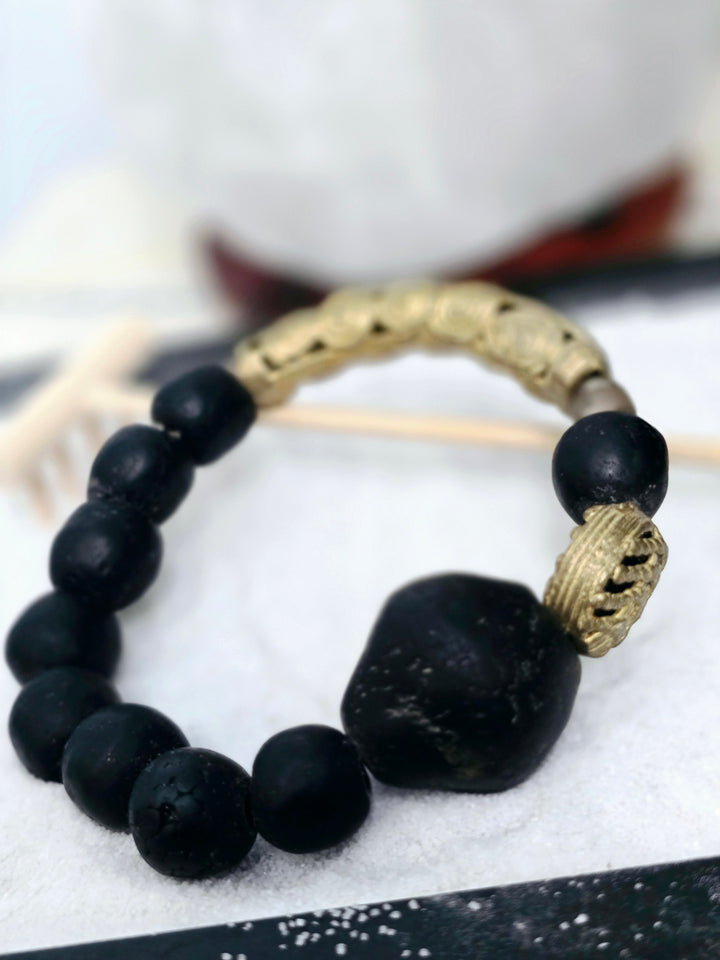 "Dzɔlɔ"- One of a Kind Bracelet-Black