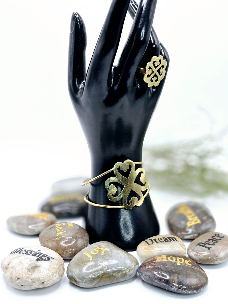 Nyame Dua-Adinkra Brass Bracelet Set