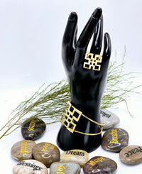 Nsaa-Adinkra Brass Bracelet Set
