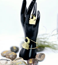 Akoben-Adinkra Brass Bracelet Set
