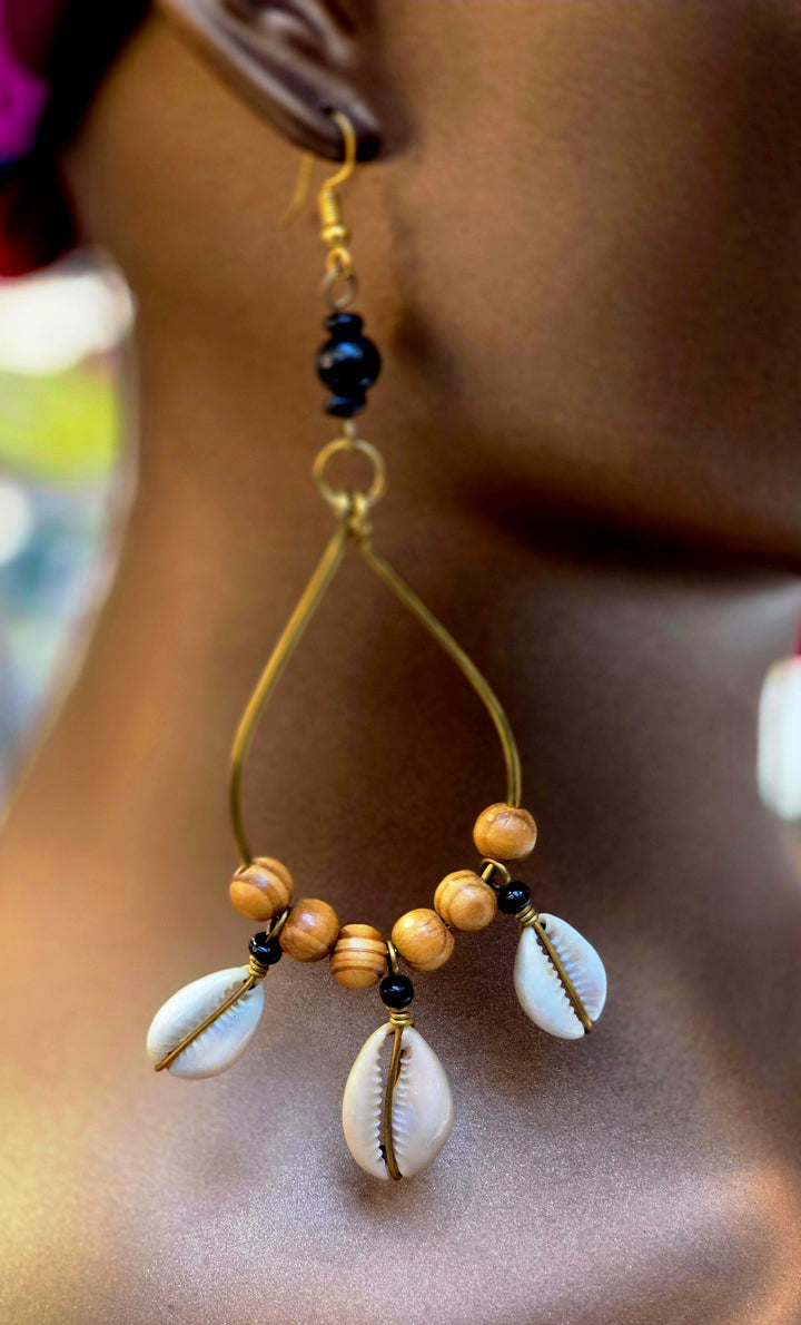 African Dangling Drop Statement Earrings