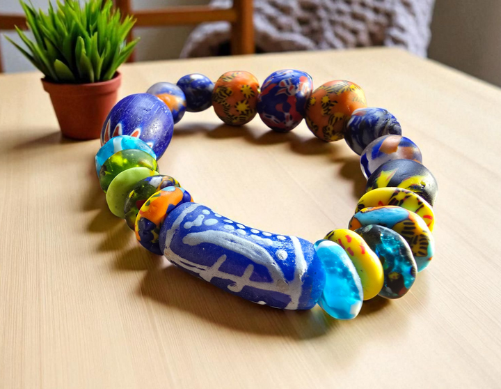 Krobo Kaleidoscope-BLU Chevron