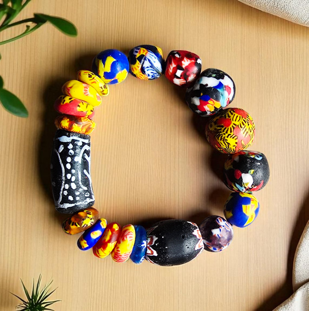 Krobo Kaleidoscope-BLK Adinkra