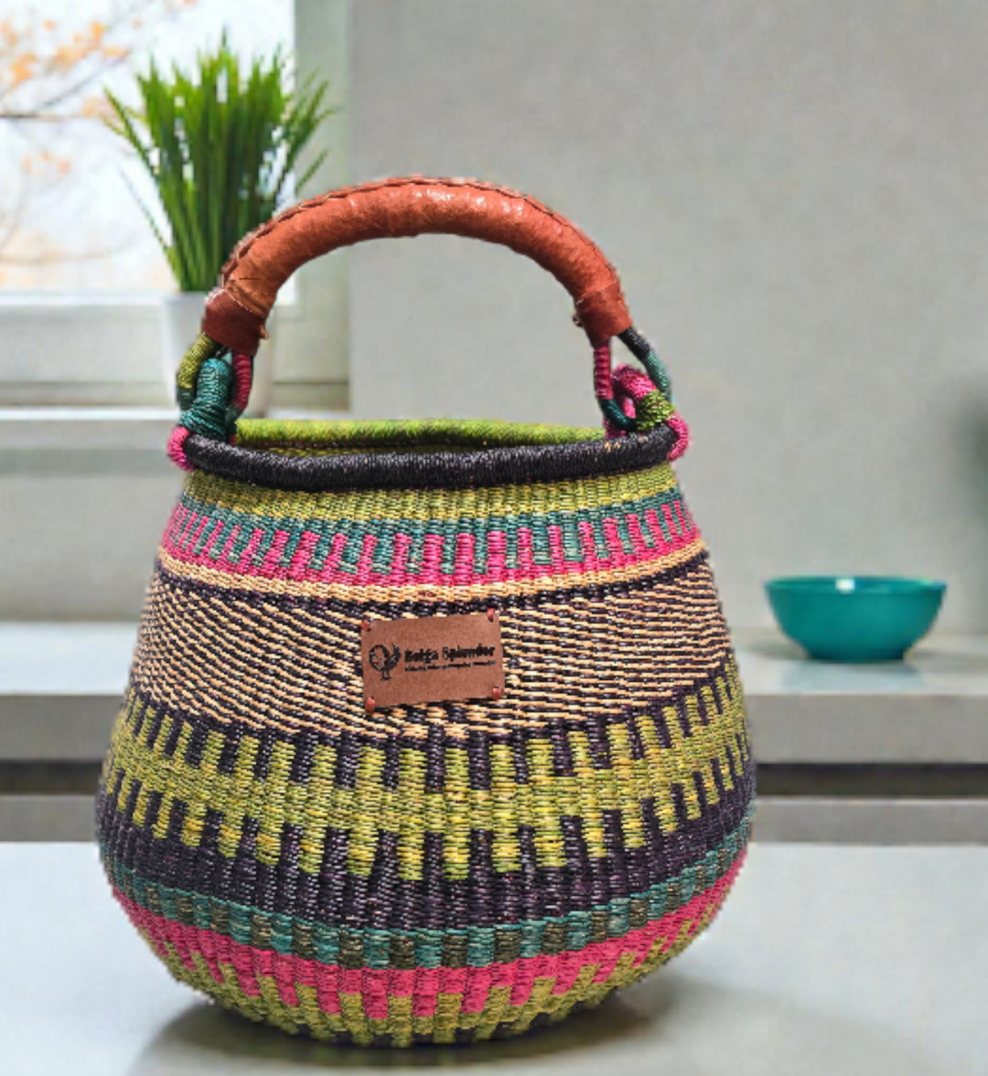 Bolga Pot Basket – Handwoven by the Women of Ayebase