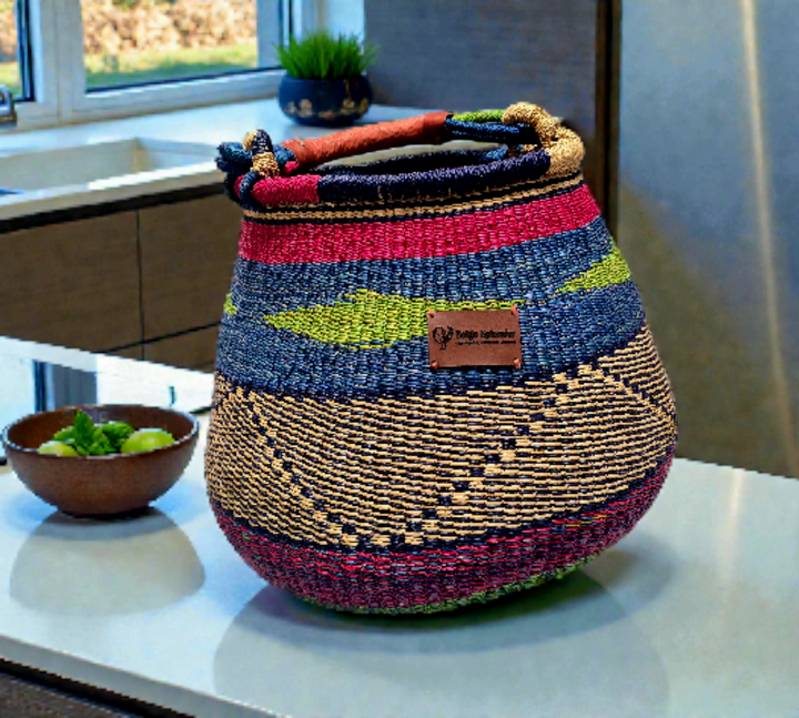 Bolga Pot Basket – Handwoven by the Women of Ayebase