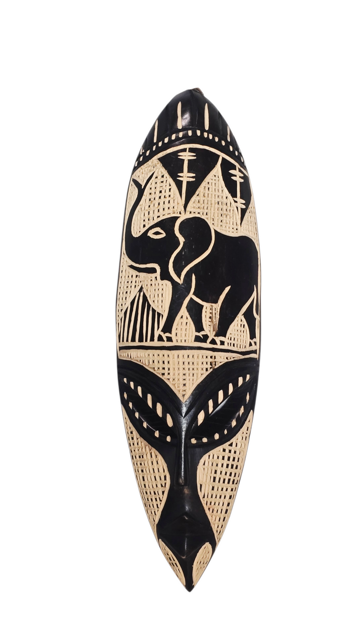 Adinkra Hand Carved African Mask