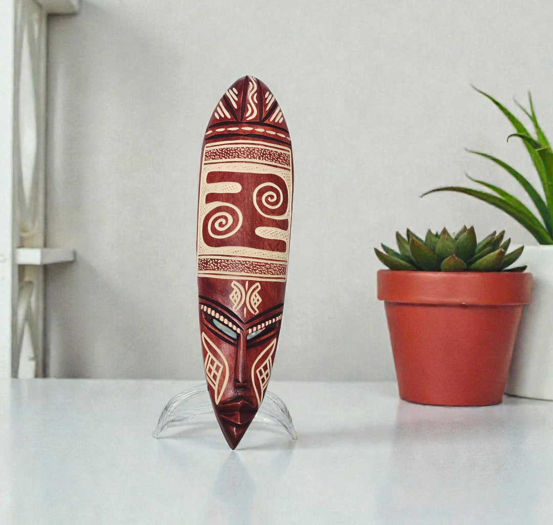 Adinkra Hand Carved African Mask-Gyawu