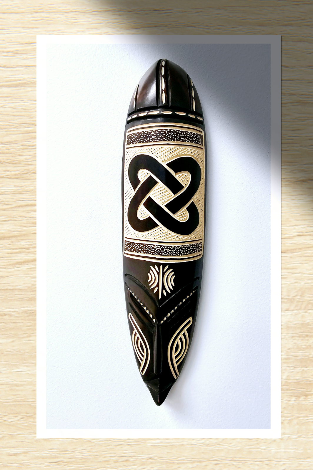 Adinkra Hand Carved African Mask