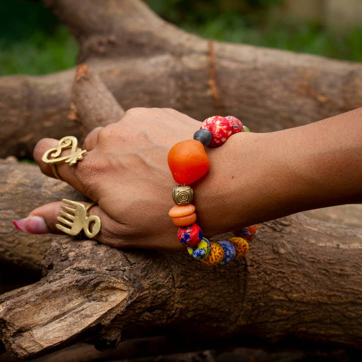 "Dzɔlɔ"- One of a Kind Bracelet-Green