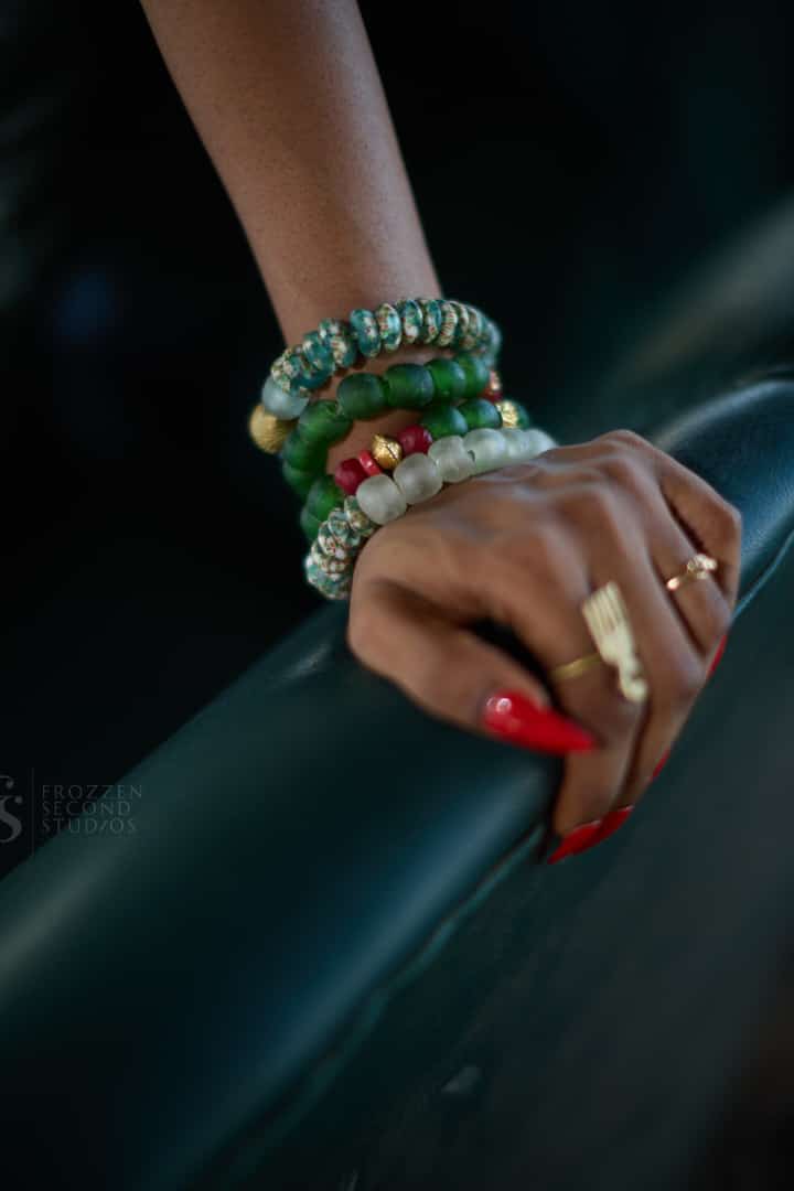 "Dzɔlɔ"- One of a Kind Bracelet-Green