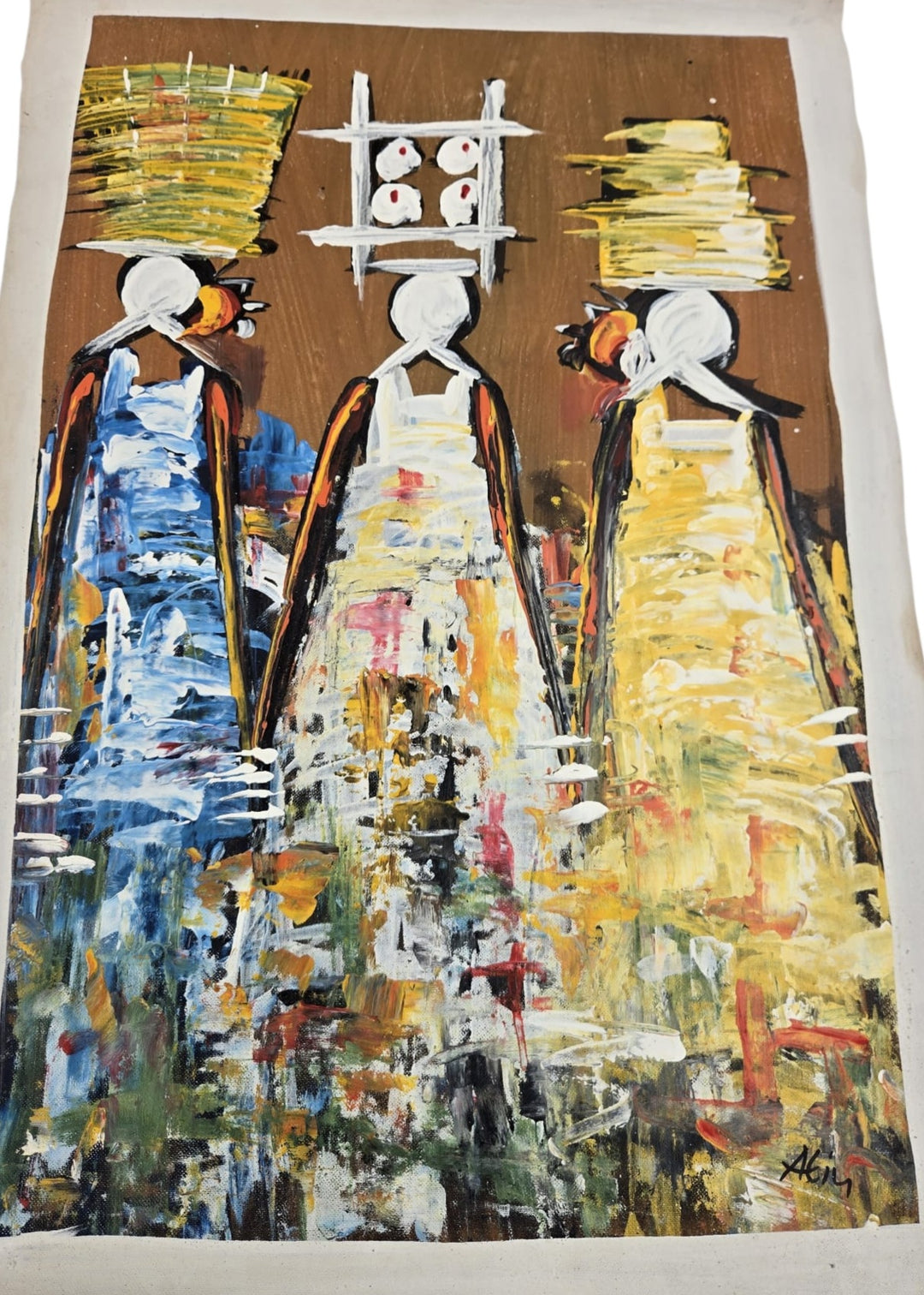 Market Day Stories | Original Ghanaian Figurative Painting