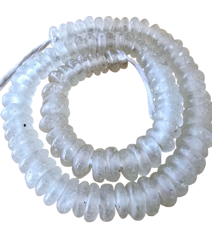 Recycled Glass Beads Spacers-Clear