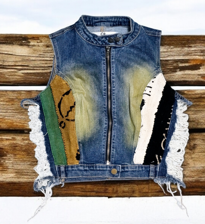 Adoma -Denim Fusion Upcycled Vest