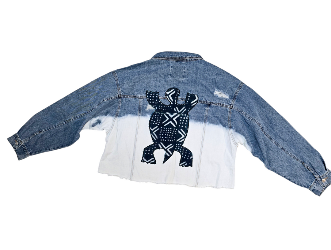 Mawusi-Denim Fusion Upcycled Jacket