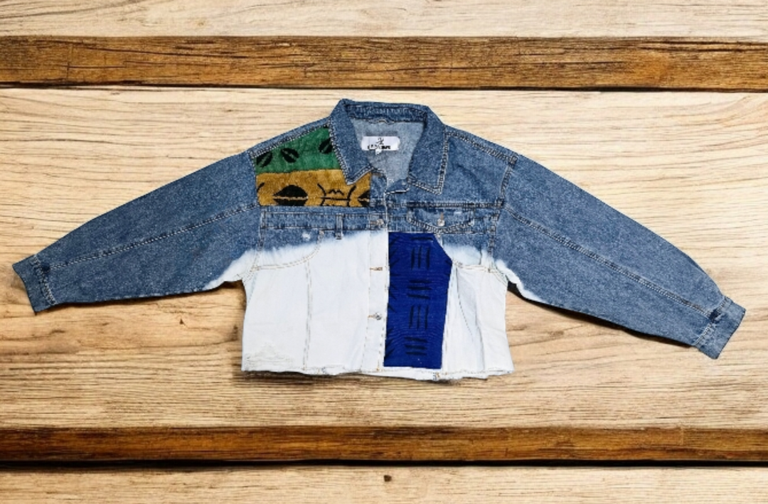 Mawusi-Denim Fusion Upcycled Jacket