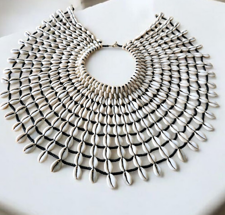 Zanbaya- Cowrie Statement Necklace