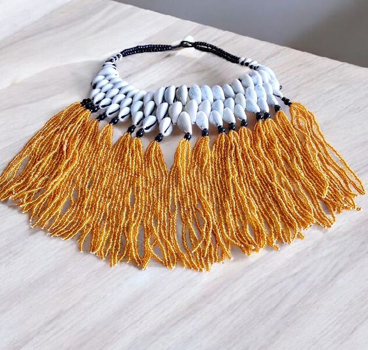 Pɔka - Cowrie Statement Necklace