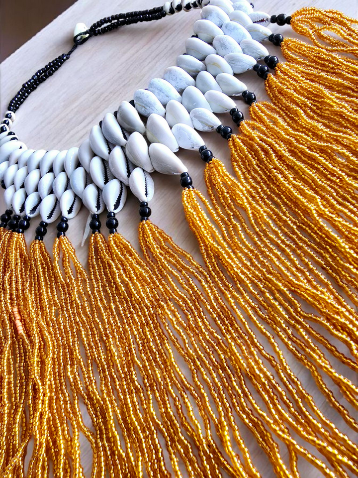 Pɔka - Cowrie Statement Necklace