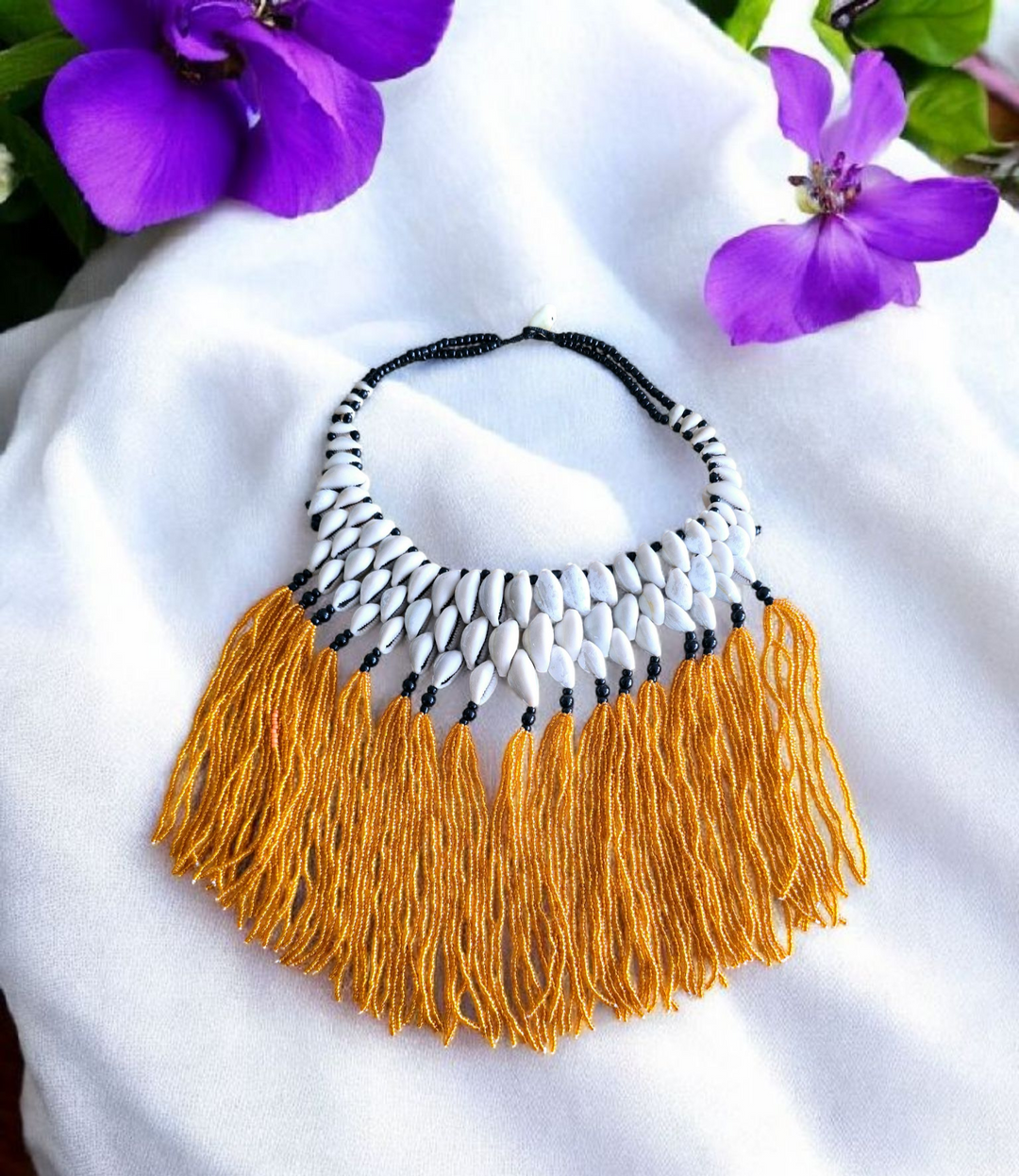 Pɔka - Cowrie Statement Necklace