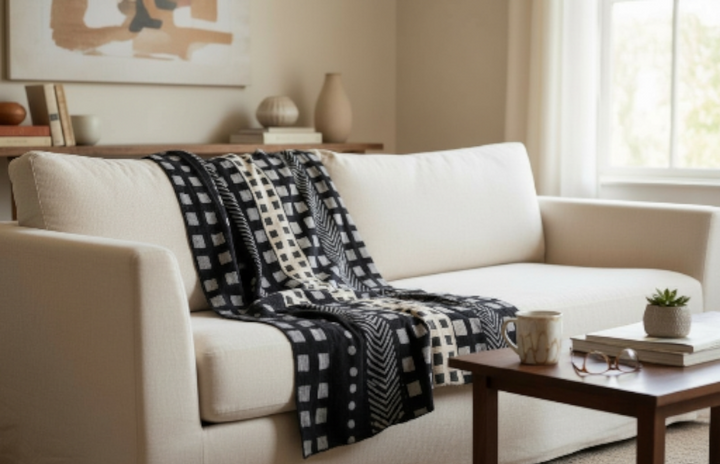 Fair Trade Bogolan Textile – Hand-Painted African Fabric for Sustainable Home Décor