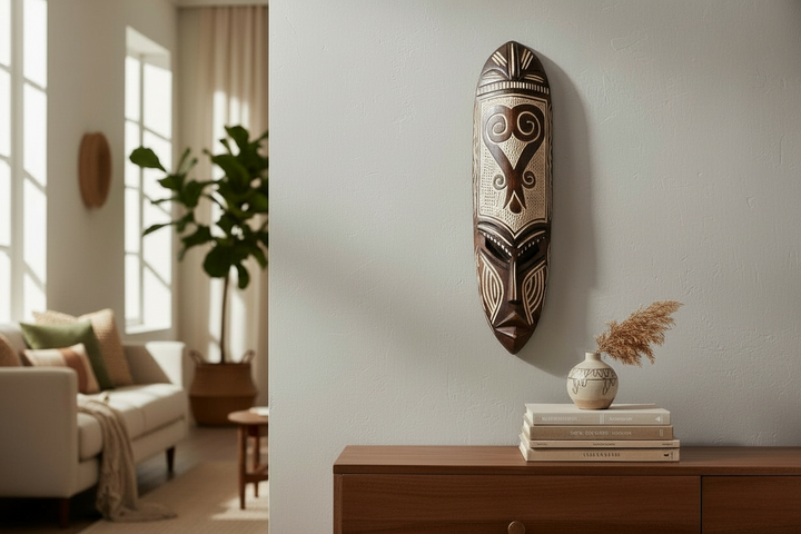 Adinkra handgeschnitzte afrikanische Maske