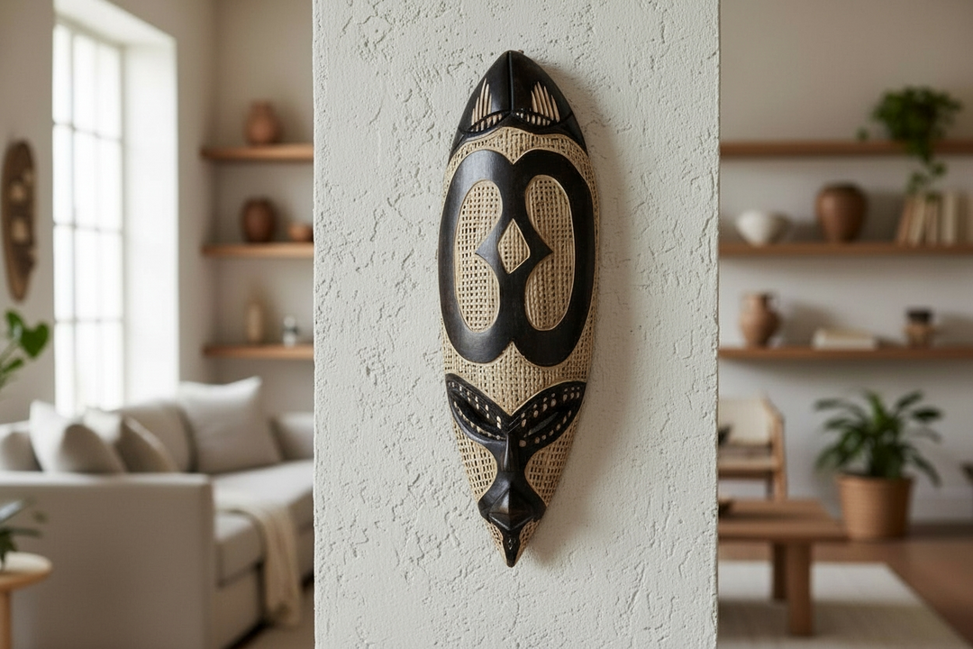 Adinkra handgeschnitzte afrikanische Maske