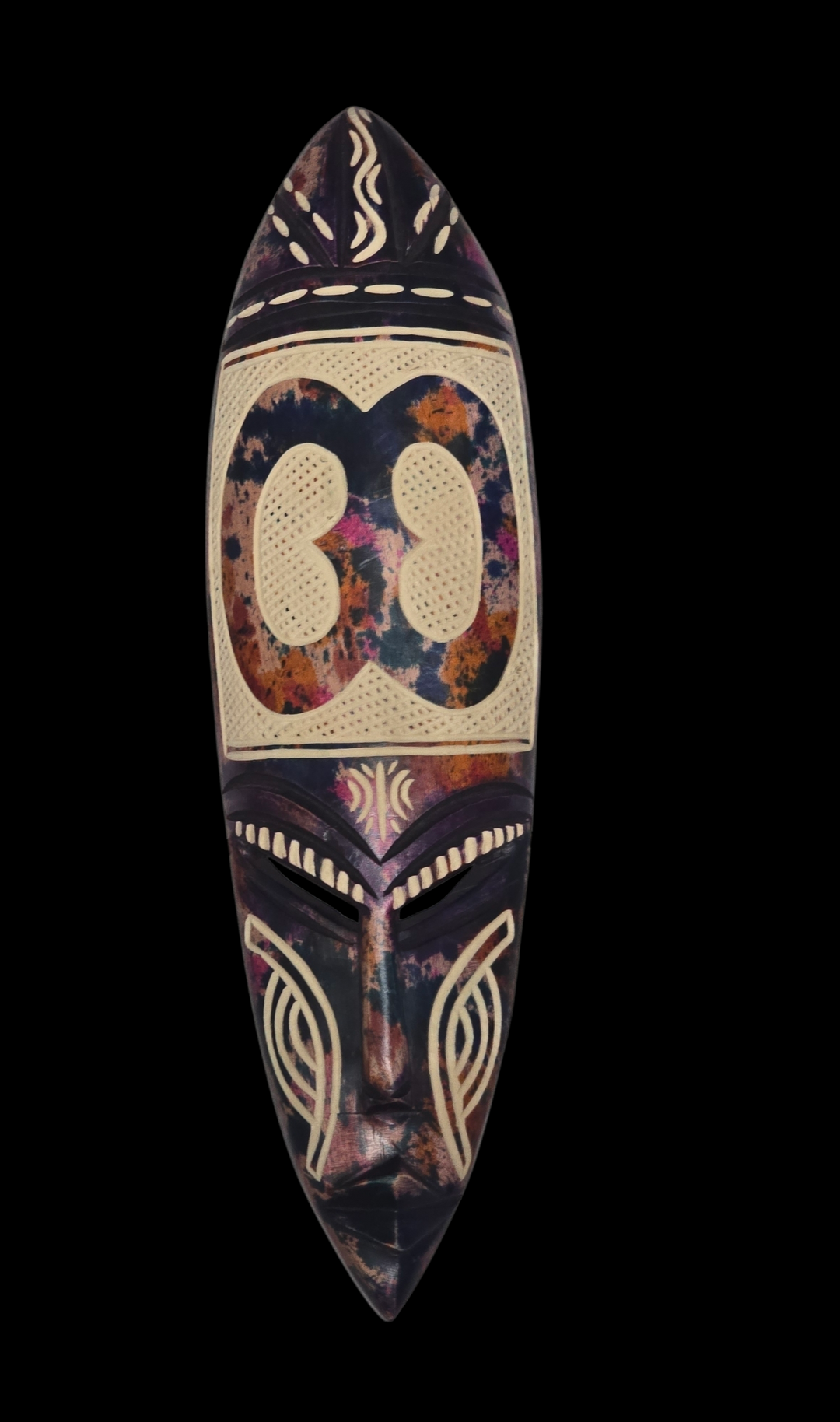 Nyame Biribi Adinkra Hand Carved African Mask