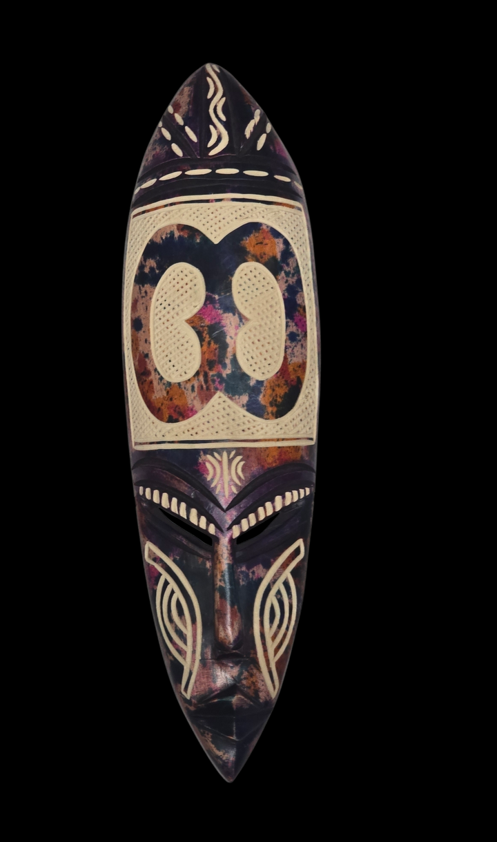 Nyame Biribi Adinkra Hand Carved African Mask