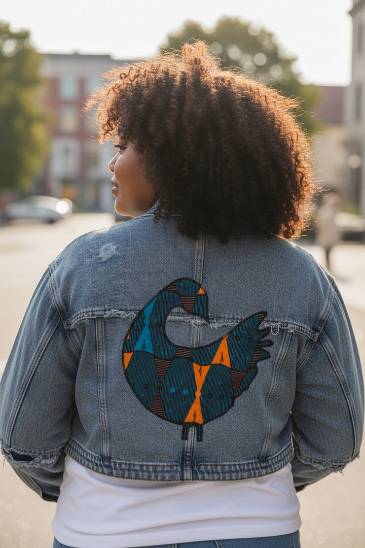 Naa Ayeley -Denim Fusion Upcycled Jacket