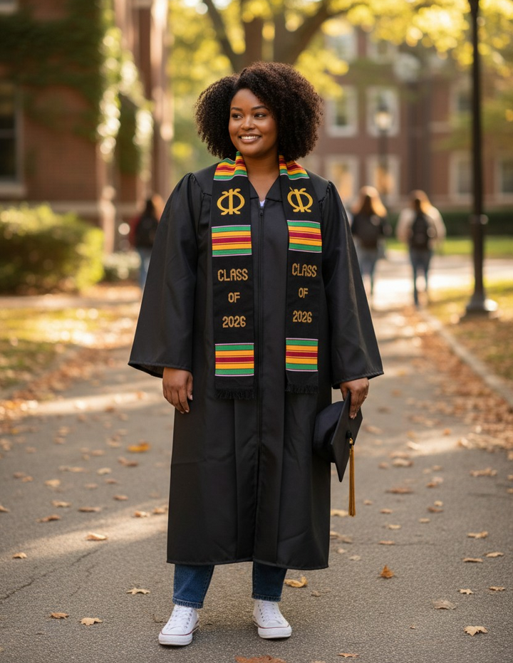 Authentic Handwoven Kente Graduation Stoles – Class of 2026