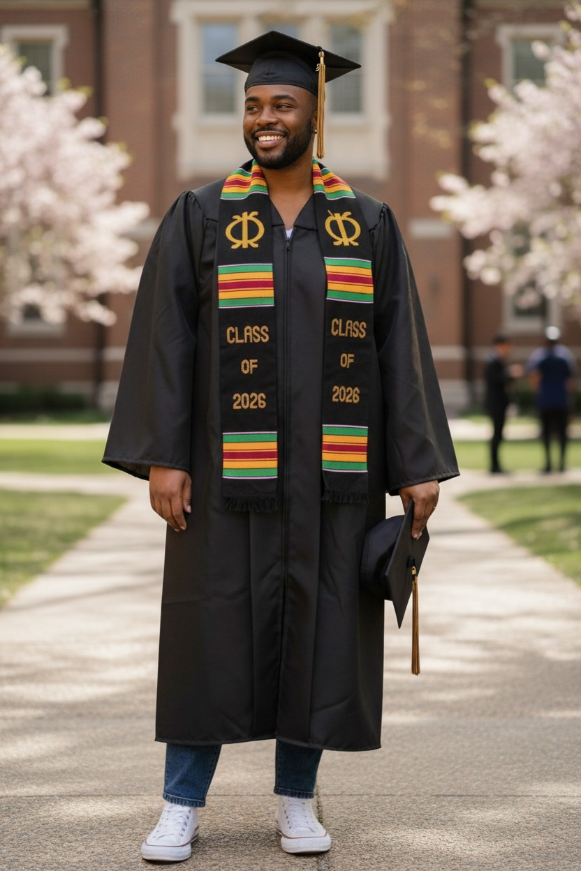 Authentic Handwoven Kente Graduation Stoles – Class of 2026