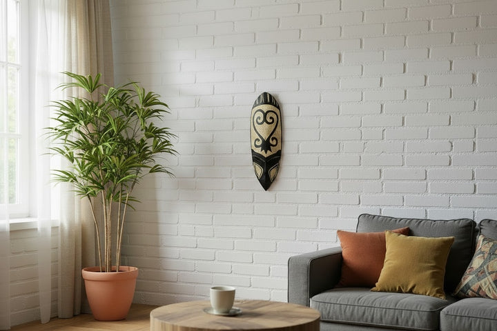 Adinkra-Sankofa Hand Carved African Mask