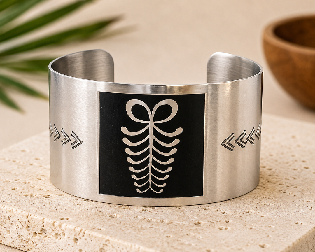 Aya Recycled Ghanaian Coin Cuff Bracelet