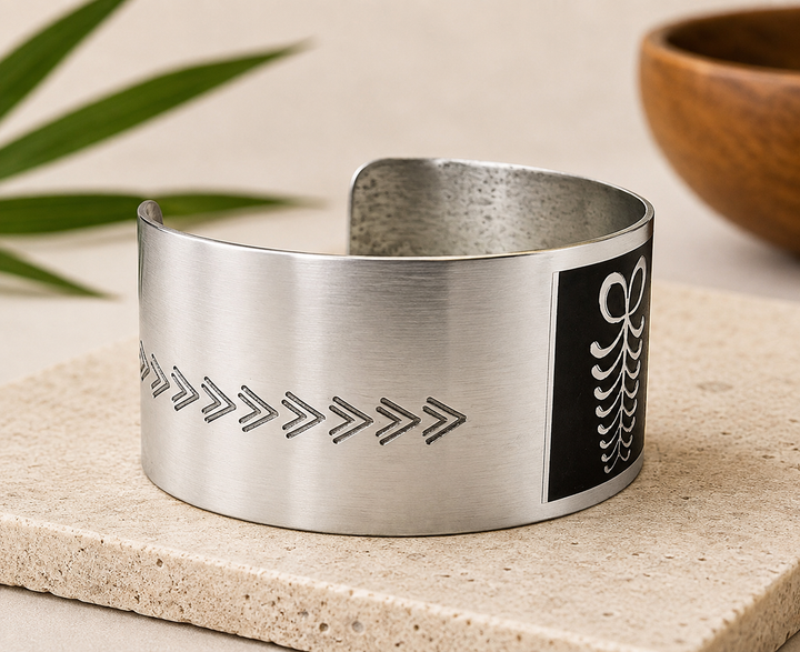 Aya Recycled Ghanaian Coin Cuff Bracelet