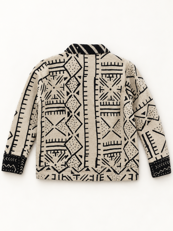 Lareba Cream & Black Bogolan Jacket