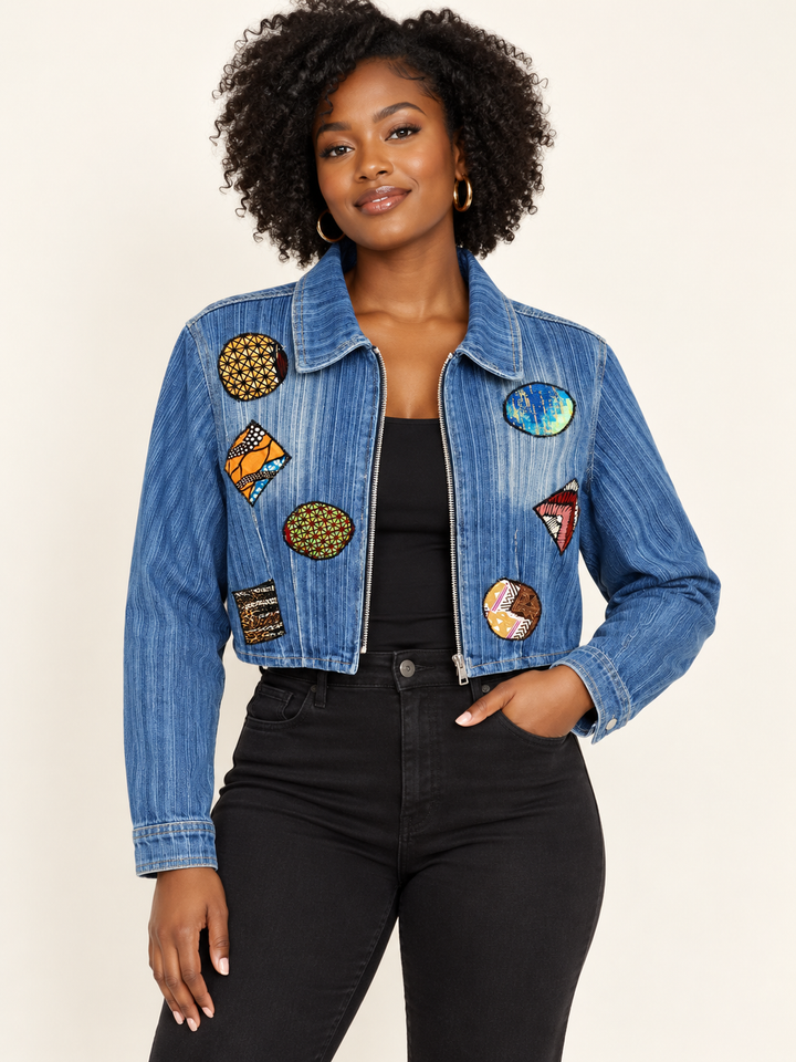 Nkonsonkonson Upcycled Denim Jacket