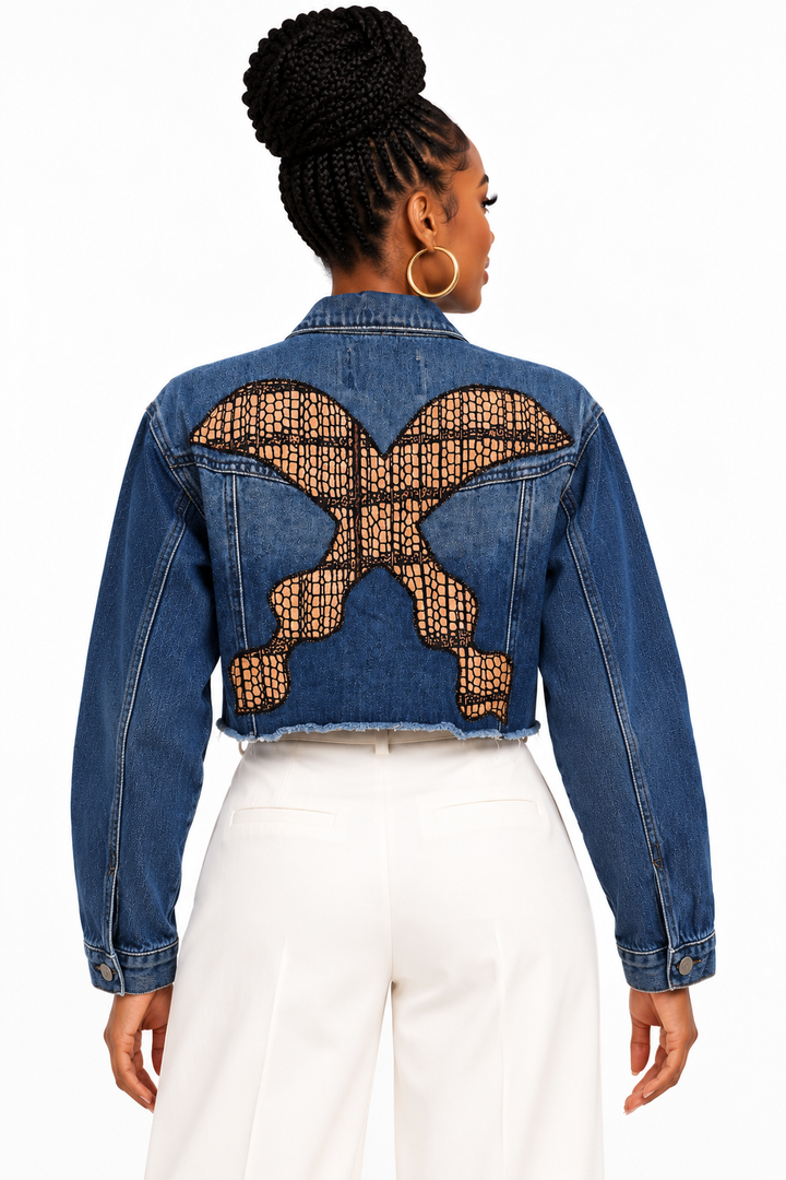 Akofena -Denim Fusion Upcycled Jacket