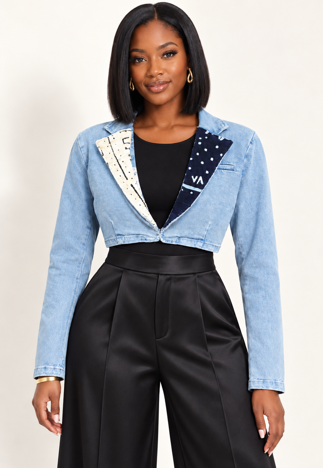 Ananse Ntontan Denim Fusion Upcycled Jacket